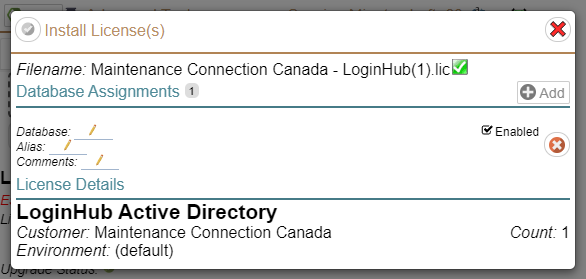 MC Canada LoginHub License Installation